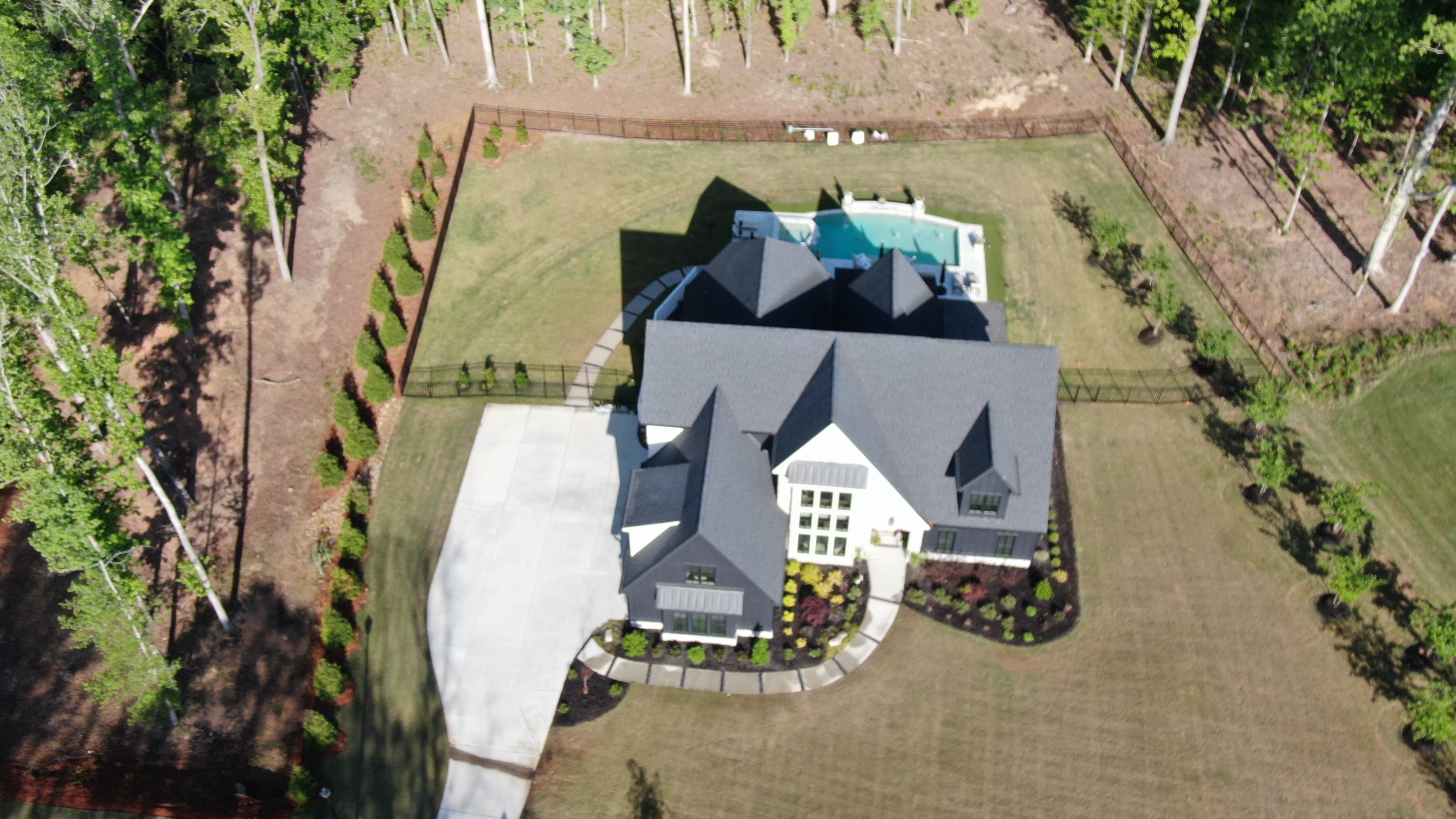 Luxury estate aerial view