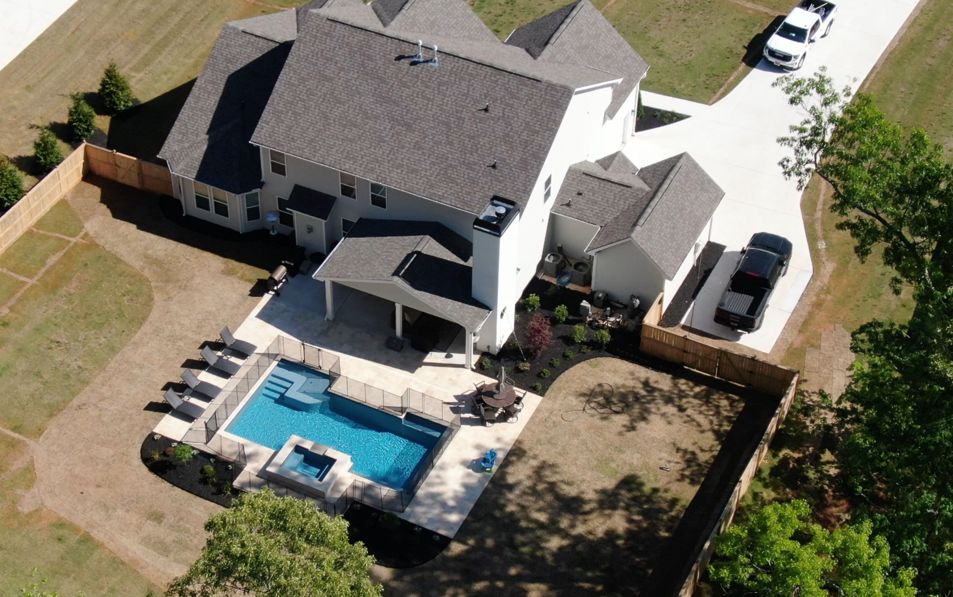 Luxury estate aerial view